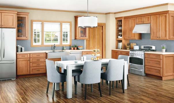 Merillat Classic® Ralston w/ 5 piece drawer in Maple Hazelnut with Java Glaze